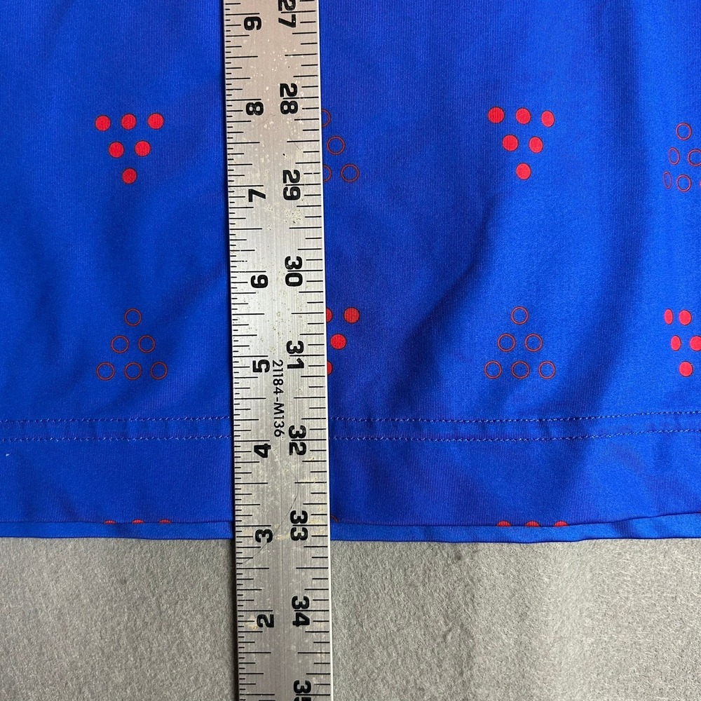 U Suck At Golf Polo Shirt Geometric Print Performance Mens XL Blue - Picture 5 of 8